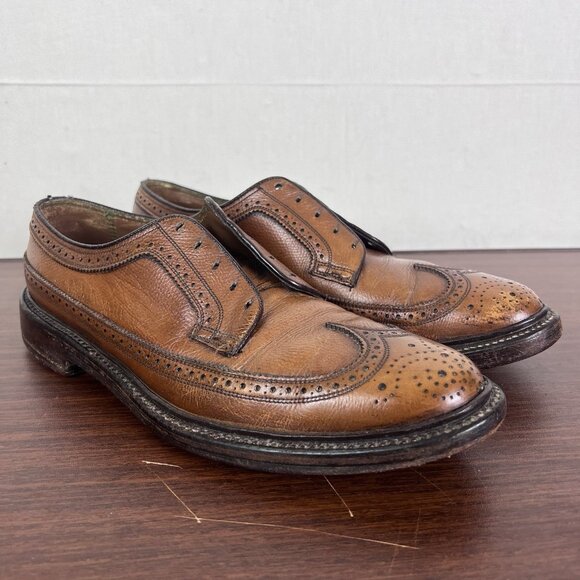 Florsheim Imperial Vintage 93602 Kenmoor LongWing‎ Derby Men’s Size 9A Narrow - Picture 1 of 15